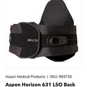 Breg Aspen Horizon  Back Brace Belt Lumbar Support Adjustable Size Unisex 631